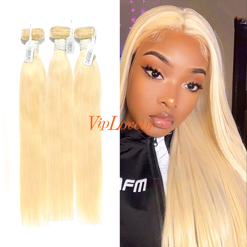 #613 Blonde European Virgin Human Hair Weft Straight