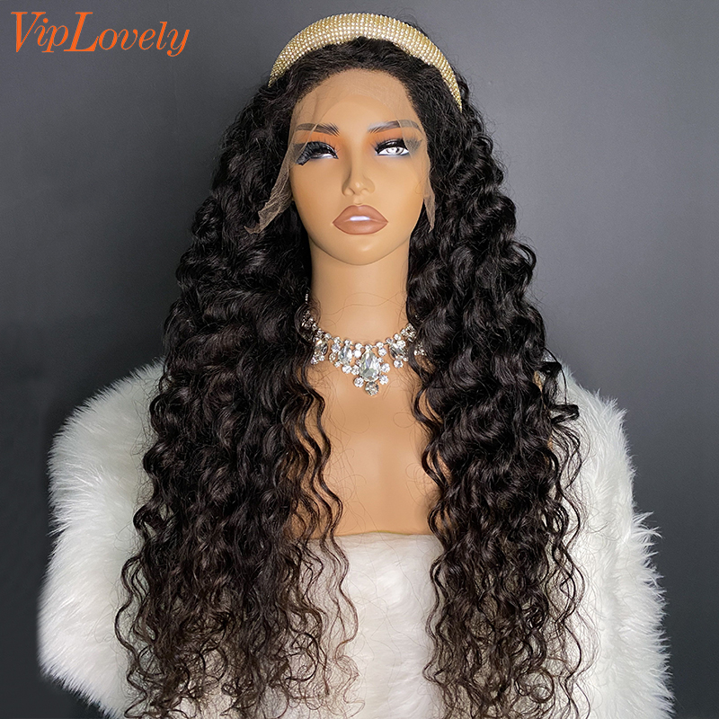 Brazilian Raw Human Hair 13x4 Swiss HD wig Deep Wave
