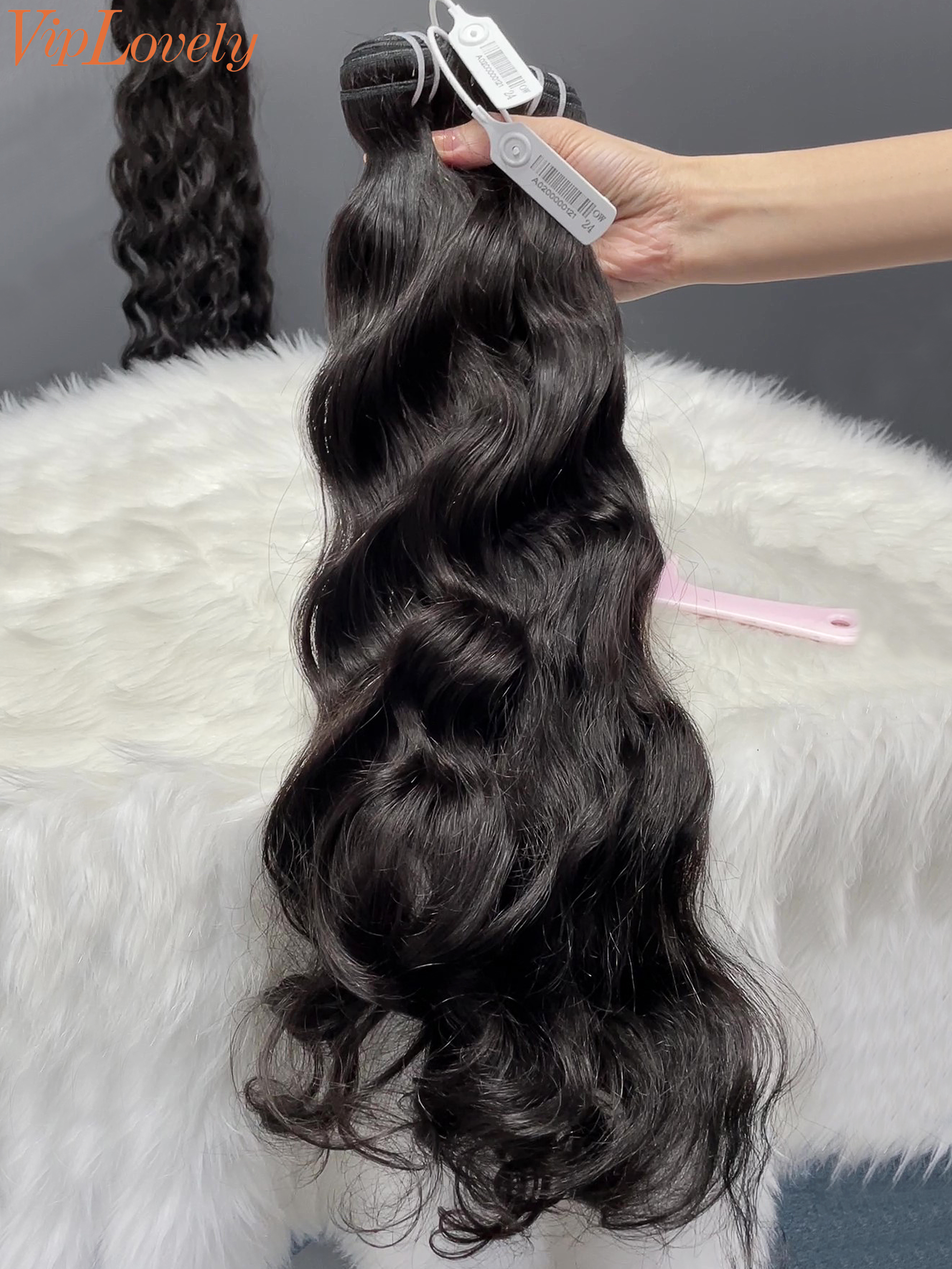Virgin Ocean Wave Hair Bundle 24 26 28Inch Free Shipping