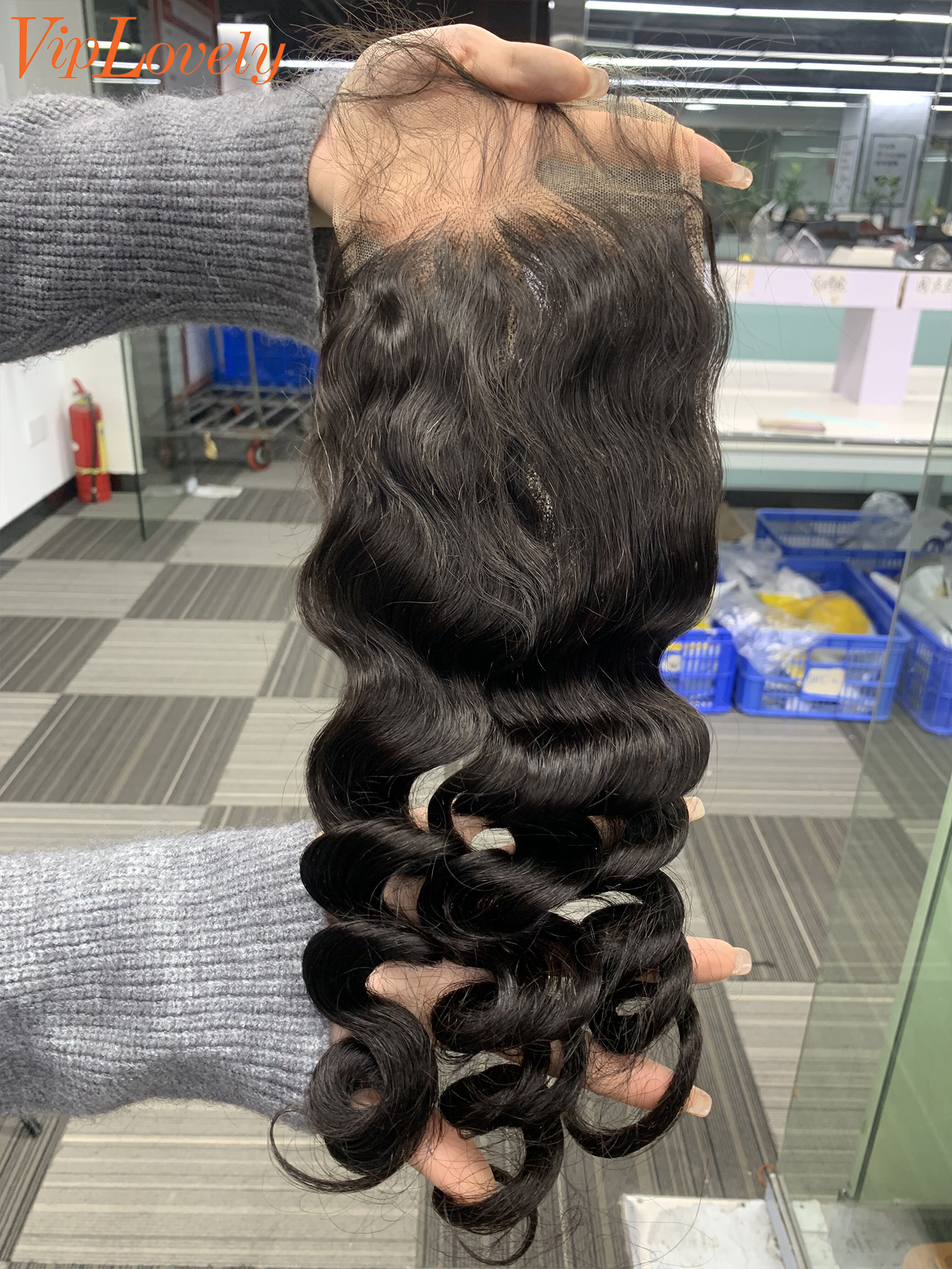 5×5 Transparent Lace Ocean Wave 18 20 22Inch Free Shipping