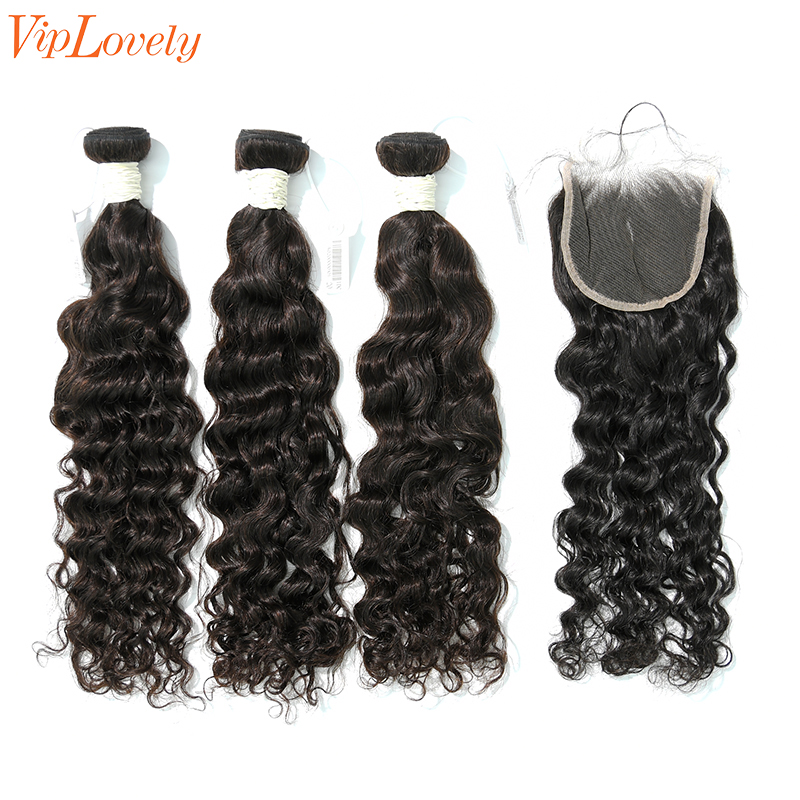 Virgin Indian Curly 20 22 24 Inch And 4x4 HD Lace 22 Inch  Free Shipping