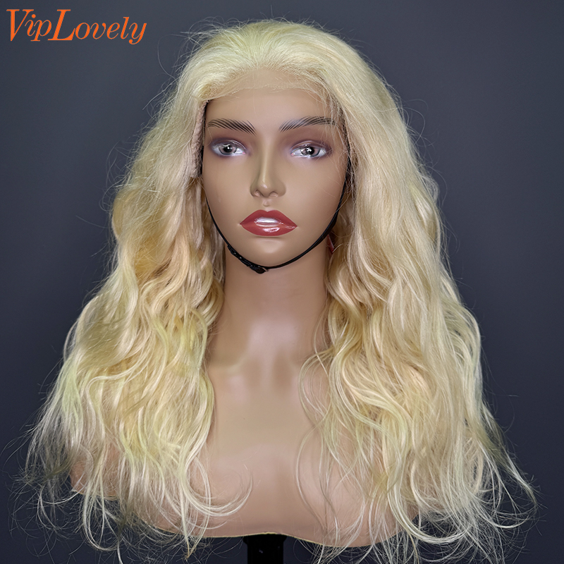 #613 Blonde European Raw Human Hair HD 4×4 closure wig Body Wave