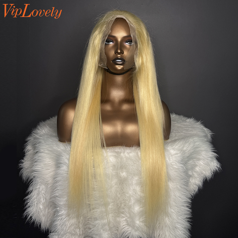 #613 Blonde European Virgin Human Hair HD 13×4 Frontal Wig Straight