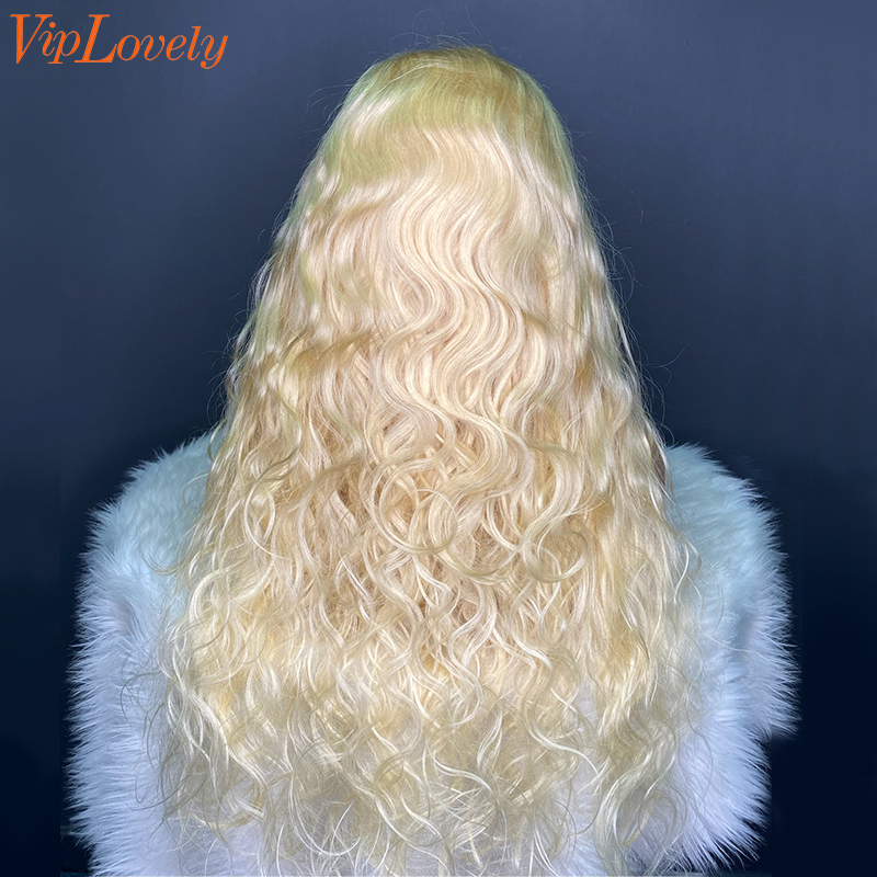 #613 Blonde European Virgin Human Hair 4x4 closure wig body wave