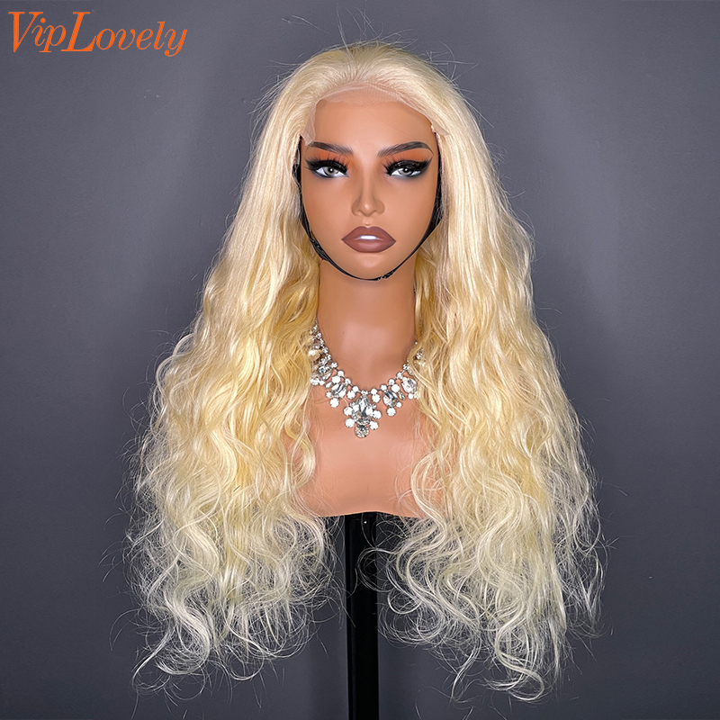 #613 Blonde European Raw Human Hair 5×5 closure wig body wave